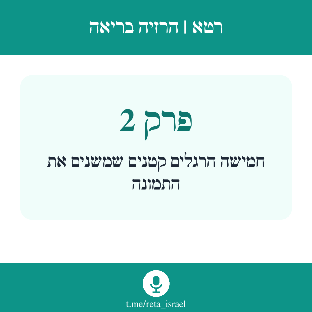 פרק 2 — חמישה הרגלים קטנים שמשנים את התמונה